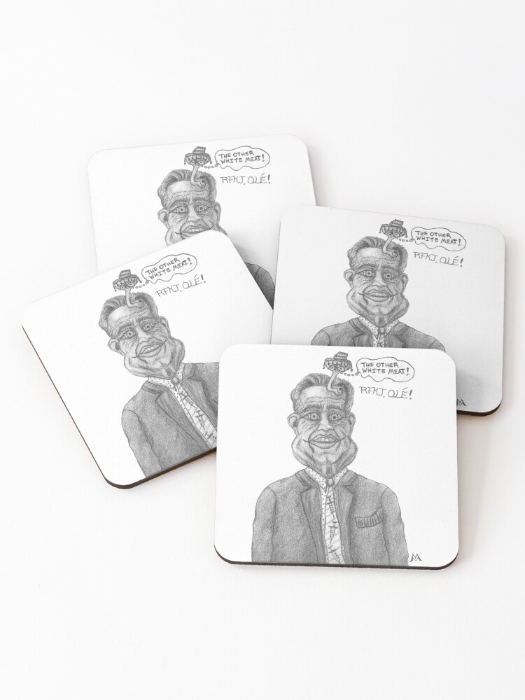 Thumbnail 1 of 5, Coasters (Set of 4), RFKJ, Olé! (No Border) designed and sold by V-M-Studios.