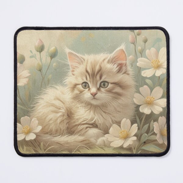 Item preview, Kitten and flowers 2 designed and sold by CraftyWords.