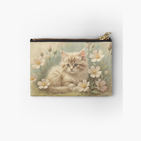 Item preview, Kitten and flowers 2 designed and sold by CraftyWords.