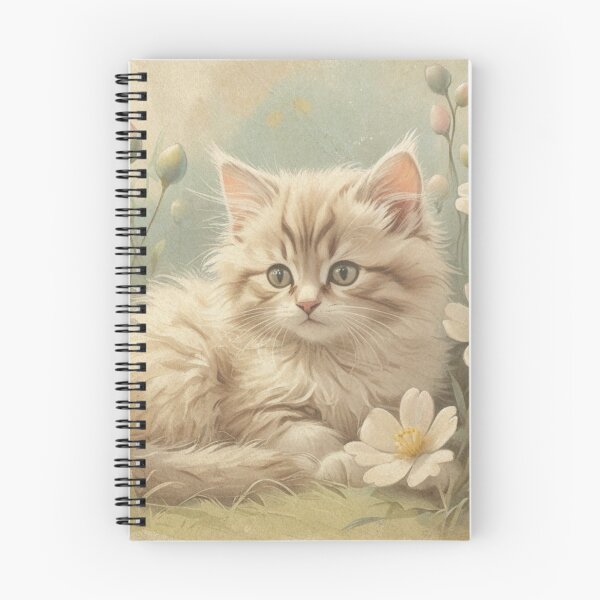 Item preview, Kitten and flowers 2 designed and sold by CraftyWords.