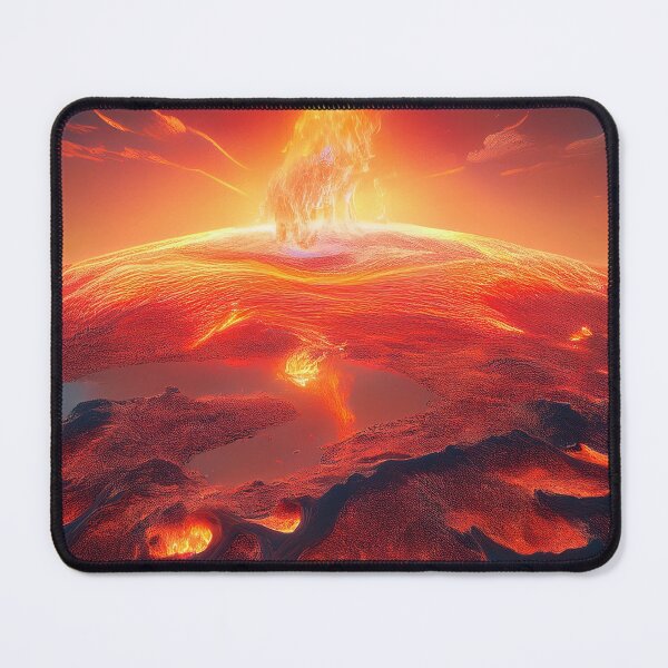Item preview, Fiery Apocalypse – Glowing Lava Landscape designed and sold by rolfzogg ART.