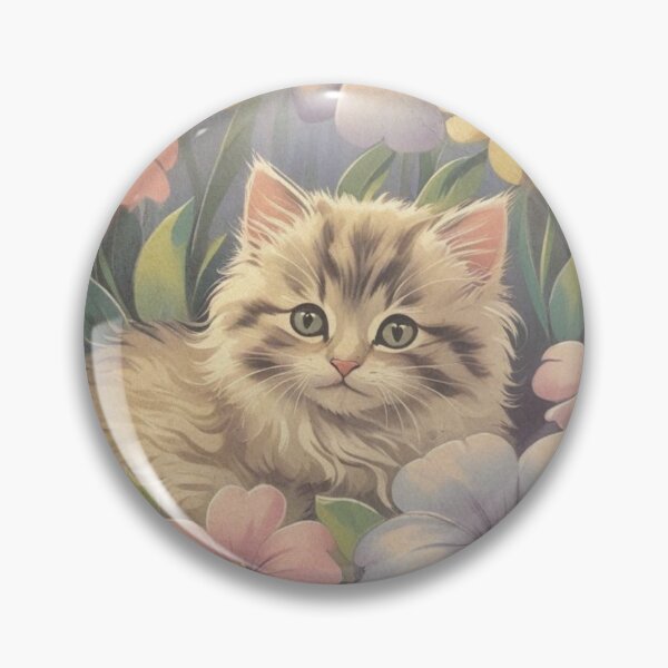 Item preview, Kitten and flowers  designed and sold by CraftyWords.