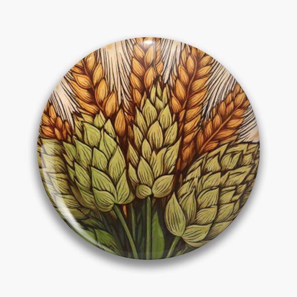 Item preview, Hops and Barley - Brewing Grains - Home Brew designed and sold by CattlettArt.