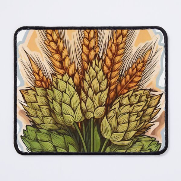 Item preview, Hops and Barley - Brewing Grains - Home Brew designed and sold by CattlettArt.