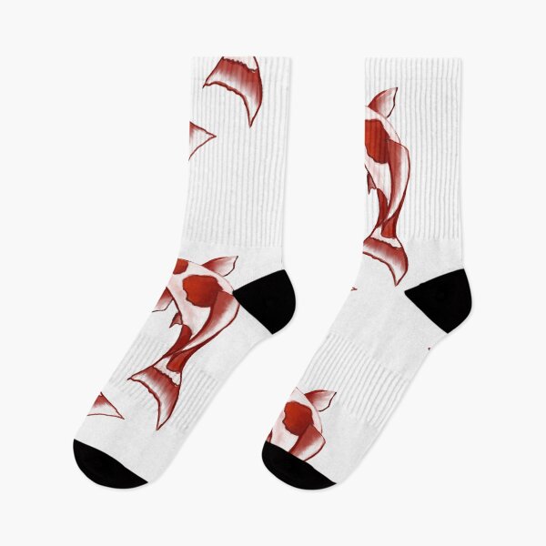 Item preview, Two red koi carp in watercolor style, harmony, luck and water energy designed and sold by Lea-Cesca.