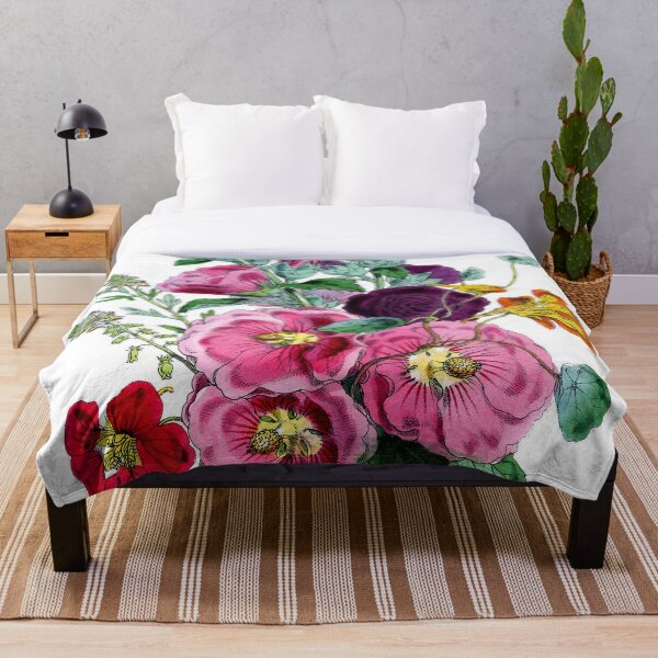 Aperçu de l'œuvre Roses trémières - Disponibles sous forme d'impressions artistiques - Tasses, étuis, couettes, t-shirts, autocollants, etc. créée et vendue par born30.