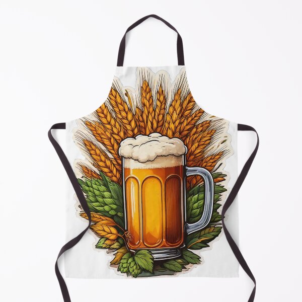 Item preview, Craft Beer Essentials Graphic | Golden Mug of Beer, Hops & Barley Art | Brewing Ingredients Design | Beer designed and sold by CattlettArt.