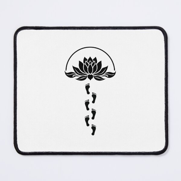 Item preview, Mindful Yogi Steps – Minimalist Footprint & Lotus designed and sold by holaitssher.