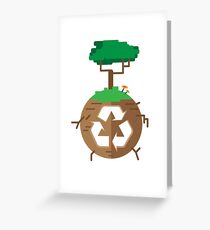 Recycling saves our earth Greeting Card