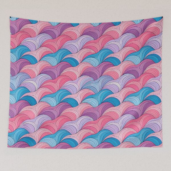 Item preview, Colorful waves pattern designed and sold by trendspatterns.