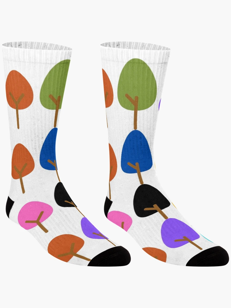 Thumbnail 3 of 5, Socks, Colorful tree pattern designed and sold by AWADHESH  CHAURASIA.