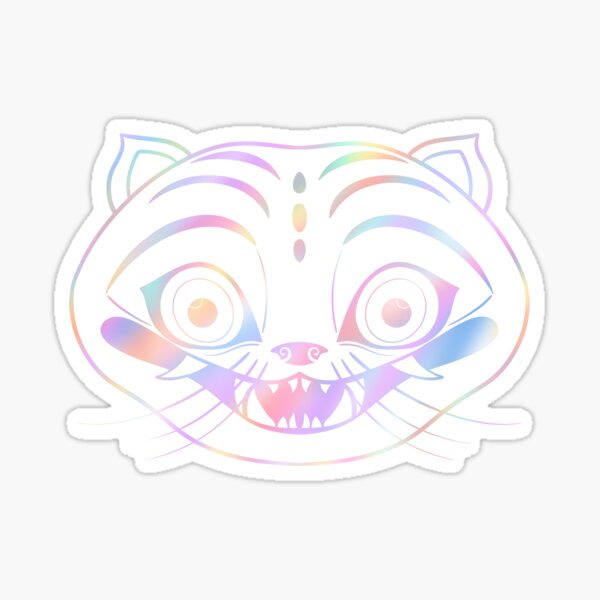 Vista previa del artículo con la obra «Tigre demonio holográfico K-pop cazador de demonios», diseñado y vendido por Aakanksha97.