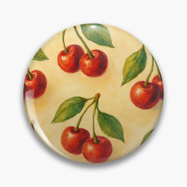 Item preview, "Realistic Cherry Pattern – Vintage Botanical Fruit Design designed and sold by authenticwords.