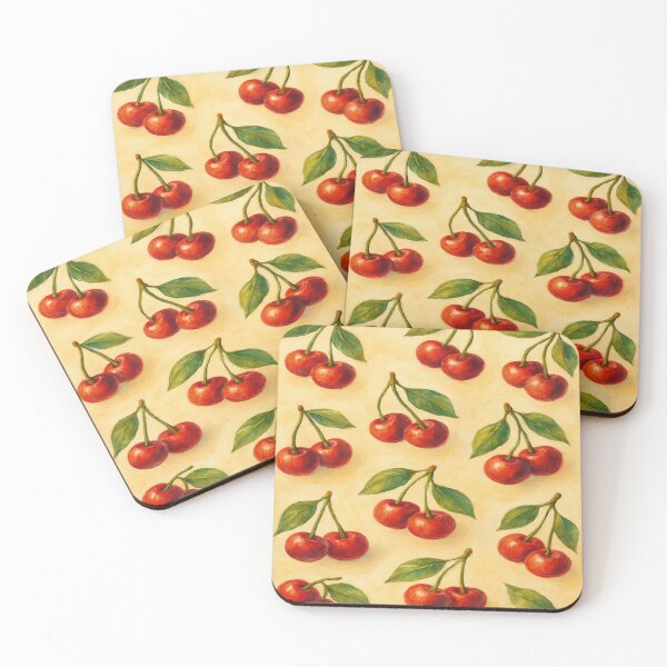 Item preview, "Realistic Cherry Pattern – Vintage Botanical Fruit Design designed and sold by authenticwords.