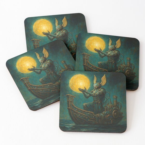 Item preview, Khepri Navigator: The Sun on the Steampunk Boat designed and sold by VidyoeDesigns67.