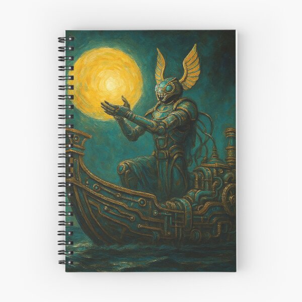 Item preview, Khepri Navigator: The Sun on the Steampunk Boat designed and sold by VidyoeDesigns67.