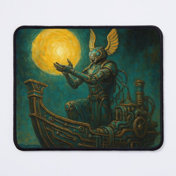Item preview, Khepri Navigator: The Sun on the Steampunk Boat designed and sold by VidyoeDesigns67.