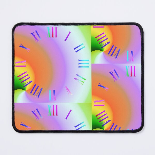 Item preview, Inspirational Colorful Clock with Roman Numeral Hour Marks designed and sold by WD-Artist.