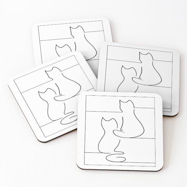 Item preview, Cats Sitting Line Art designed and sold by Alllart.