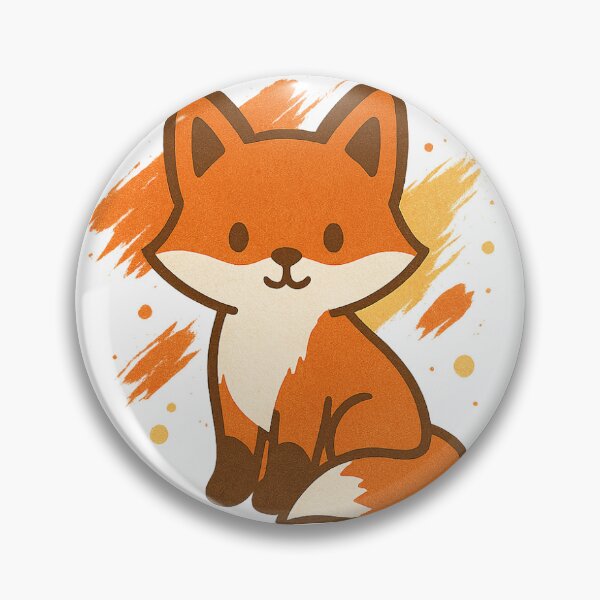 Item preview, SmudgeFox – Orange Fox with Paint Smudge Effect designed and sold by SheepyDaily.