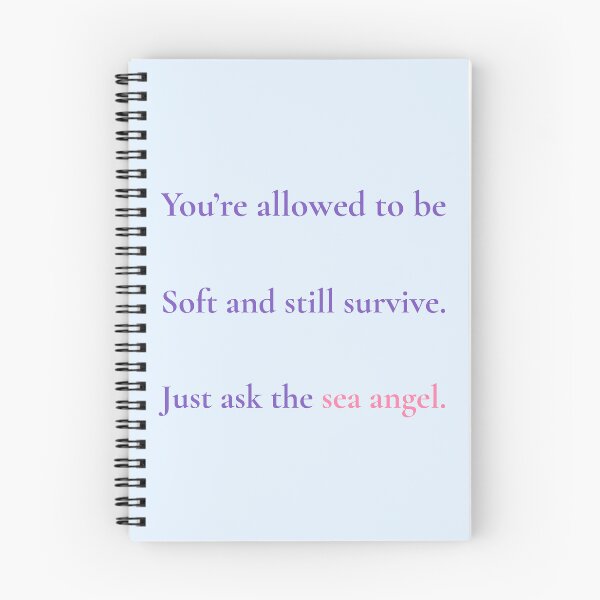 Item preview, Sea Angel Wisdom – Soft But Strong Ocean Healing Quote Shirt designed and sold by KWkindwaves.