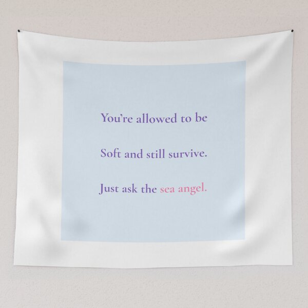 Item preview, Sea Angel Wisdom – Soft But Strong Ocean Healing Quote Shirt designed and sold by KWkindwaves.