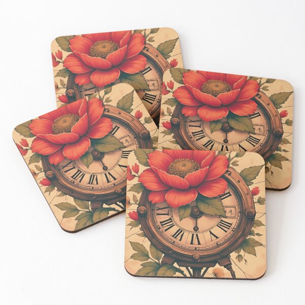 Item preview, "Steampunk Bloom: Timekeeper’s Pause" Vintage Clock Design.  designed and sold by coolcomonshirts.