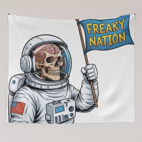Item preview, Freaky astronaut Skeleton designed and sold by veejiras.