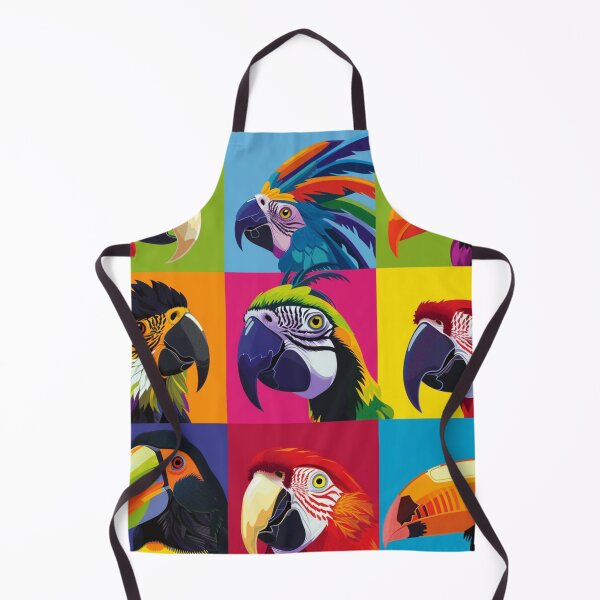 Item preview, ? Vibrant Parrot Faces Grid - Funny Colorful Bird Sticker designed and sold by Arthoughts.