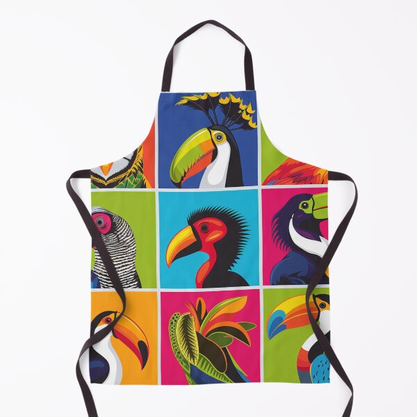 Item preview, ? Vibrant Parrot Faces Grid - Funny Colorful Bird Sticker designed and sold by Arthoughts.