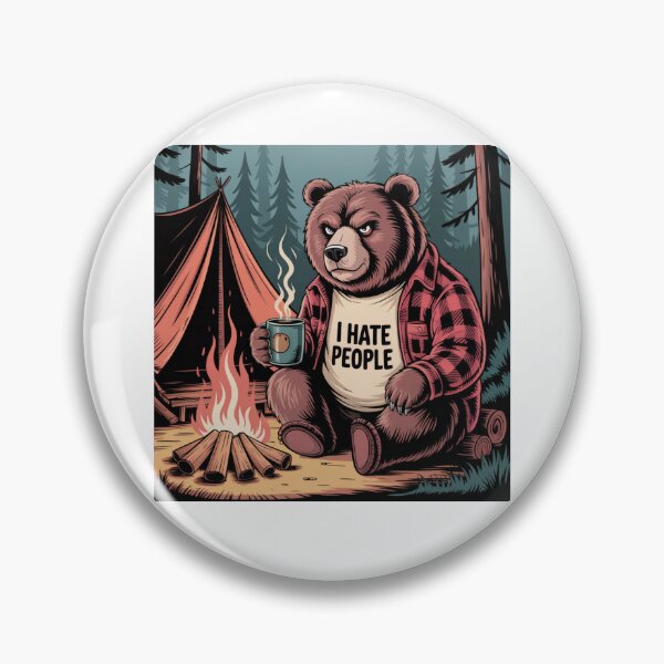 Item preview, Bear Camping I Hate People designed and sold by Mateusz Majcherek.
