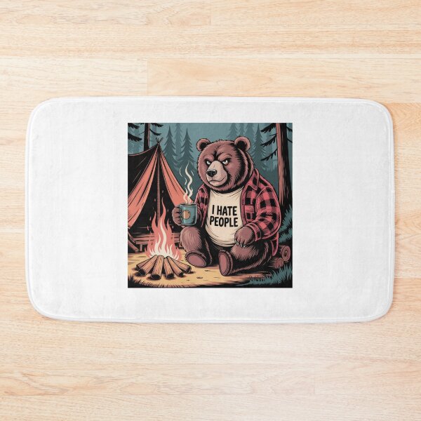 Item preview, Bear Camping I Hate People designed and sold by Mateusz Majcherek.