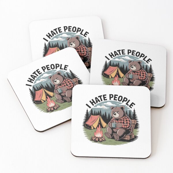 Item preview, Bear Camping I Hate People designed and sold by Mateusz Majcherek.