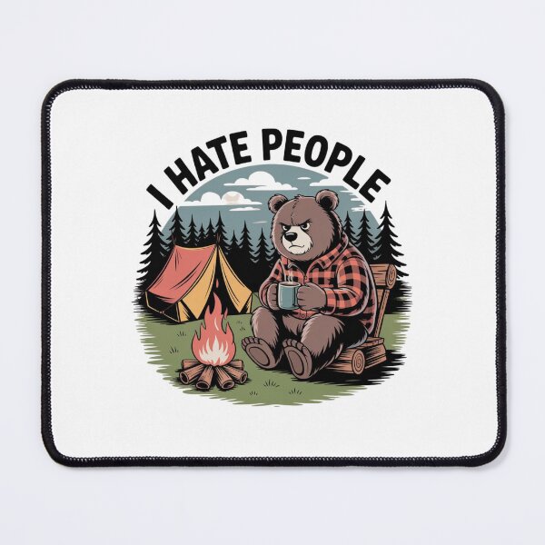 Item preview, Bear Camping I Hate People designed and sold by Mateusz Majcherek.