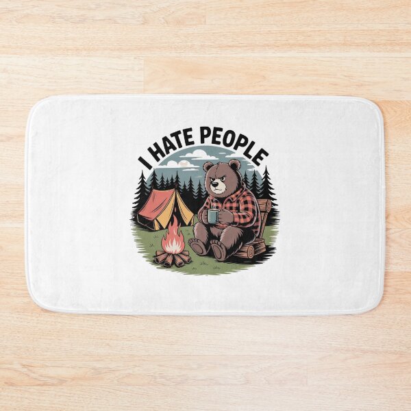 Item preview, Bear Camping I Hate People designed and sold by Mateusz Majcherek.