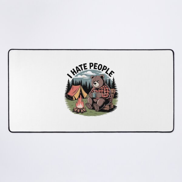 Item preview, Bear Camping I Hate People designed and sold by Mateusz Majcherek.
