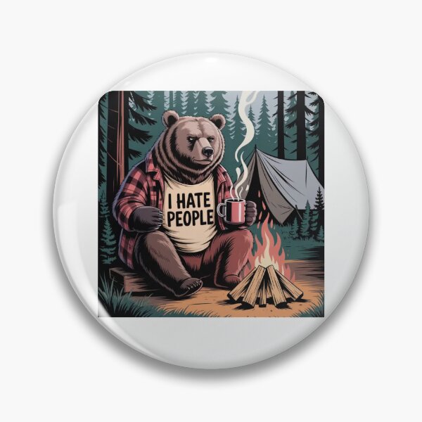 Item preview, Bear Camping I Hate People designed and sold by Mateusz Majcherek.