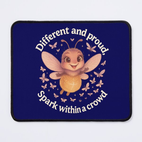 Item preview, Different and Proud – Spark Within a Crowd (Firefly Self-Love Design) designed and sold by NeuroGlam Studio.