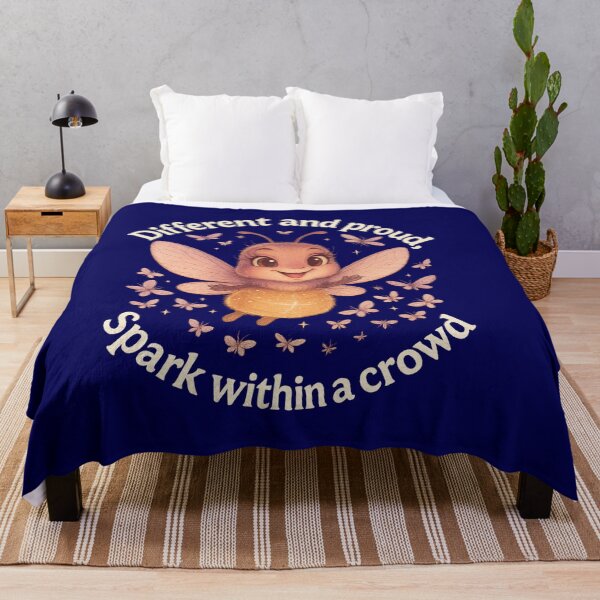 Item preview, Different and Proud – Spark Within a Crowd (Firefly Self-Love Design) designed and sold by NeuroGlam Studio.