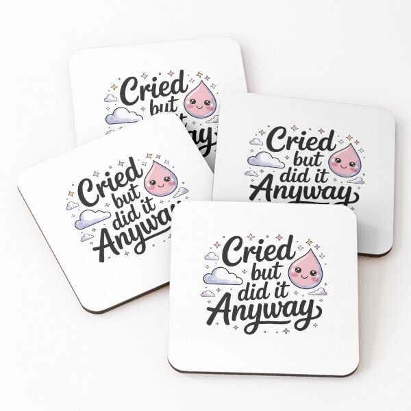 Item preview, Cried but did it anyway cute quote designed and sold by Mateusz Majcherek.