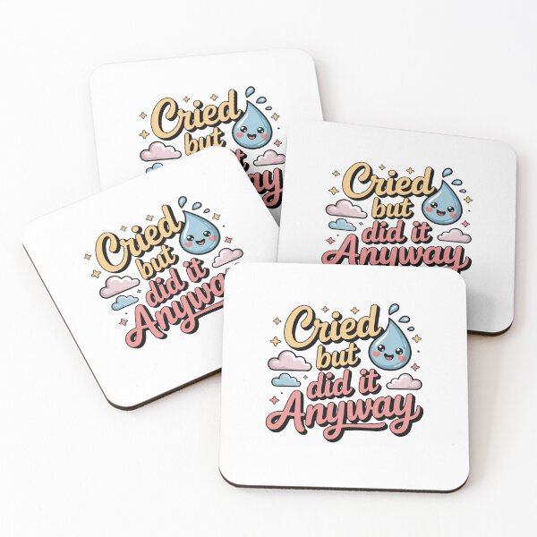 Item preview, Cried but did it anyway cute quote designed and sold by Mateusz Majcherek.