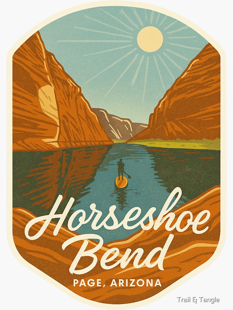 Thumbnail 3 of 3, Sticker, Horseshoe Bend designed and sold by andrewduke.