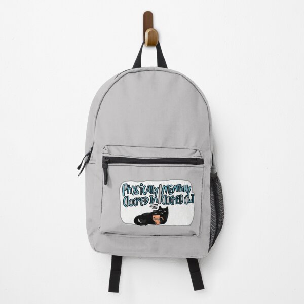 Item preview, “Physically Clocked In | Mentally Clocked Out” Black Cat – Funny Work Burnout Design designed and sold by Cherry Prism Designs.