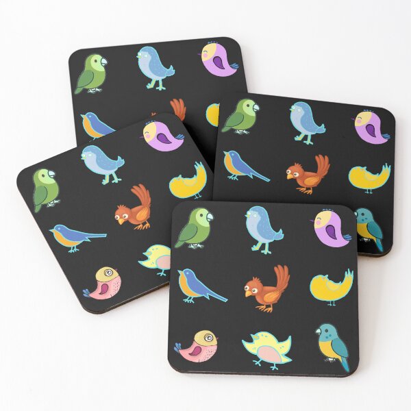 Item preview, Colorful Cute Birds Sticker Set – Adorable Cartoon Bird Faces designed and sold by sochadesigner.