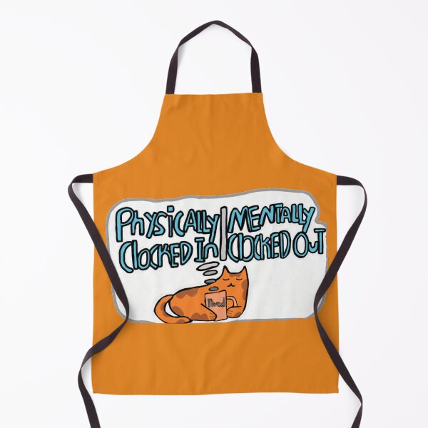 Item preview, “Physically Clocked In | Mentally Clocked Out” Orange Cat – Funny Exhausted Cat Meme Design designed and sold by Cherry Prism Designs.