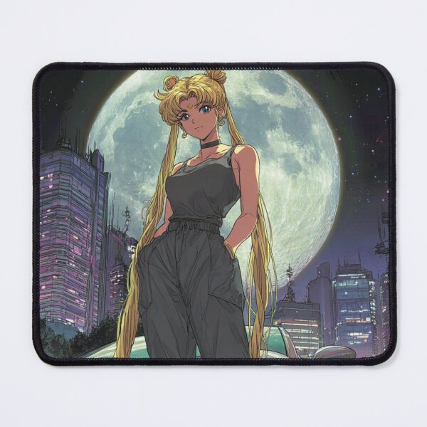 Item preview, Sailor Moon in Black Tank Top Beside Futuristic Sports Car designed and sold by pastel.moonwave.