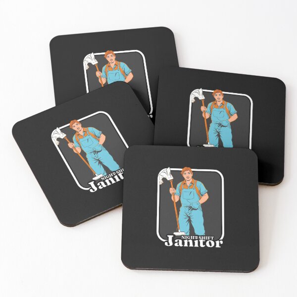 Item preview, Night Janitor Happy Mop Custodian men women designed and sold by Jeangel97.