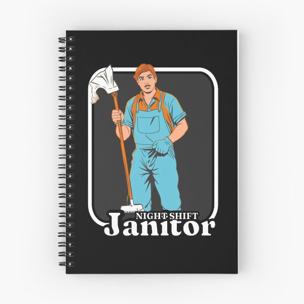 Item preview, Night Janitor Happy Mop Custodian men women designed and sold by Jeangel97.