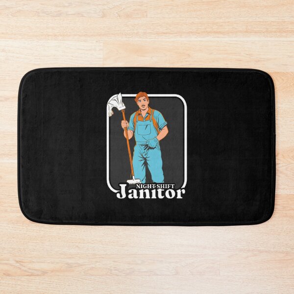 Item preview, Night Janitor Happy Mop Custodian men women designed and sold by Jeangel97.
