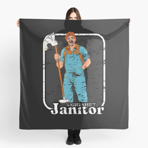 Item preview, Night Janitor Happy Mop Custodian men women Retro Vintage designed and sold by Jeangel97.